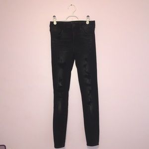 American Eagle High Rise Ripped Jeans